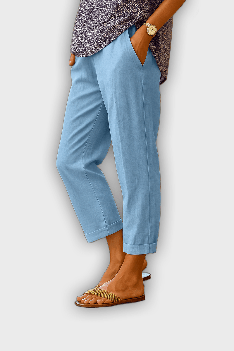 Pantalones de verano BRIGIDA lino y algodón