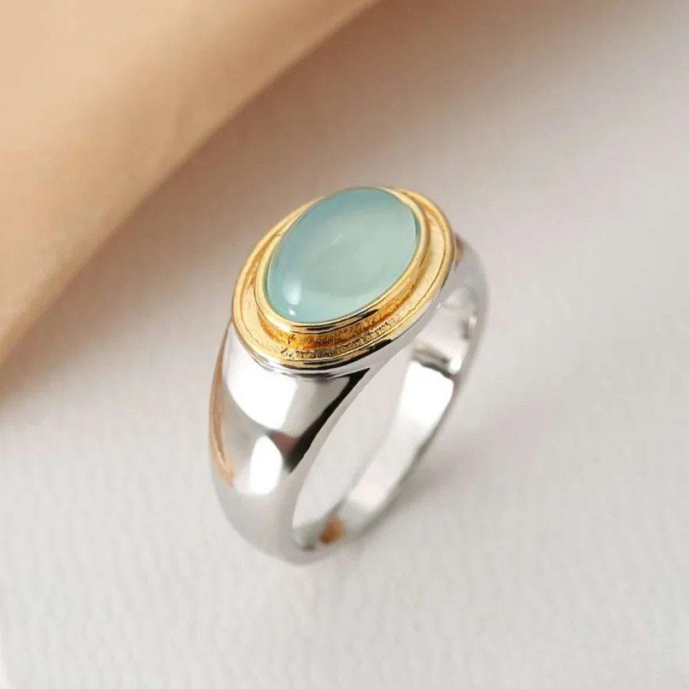 Anillo lunar retro verde