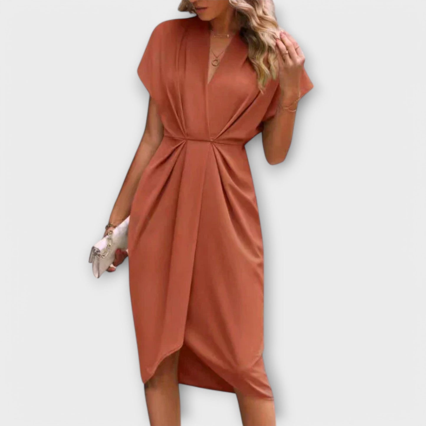 Vestido midi con lazo Sarna Elegancia y comodidad