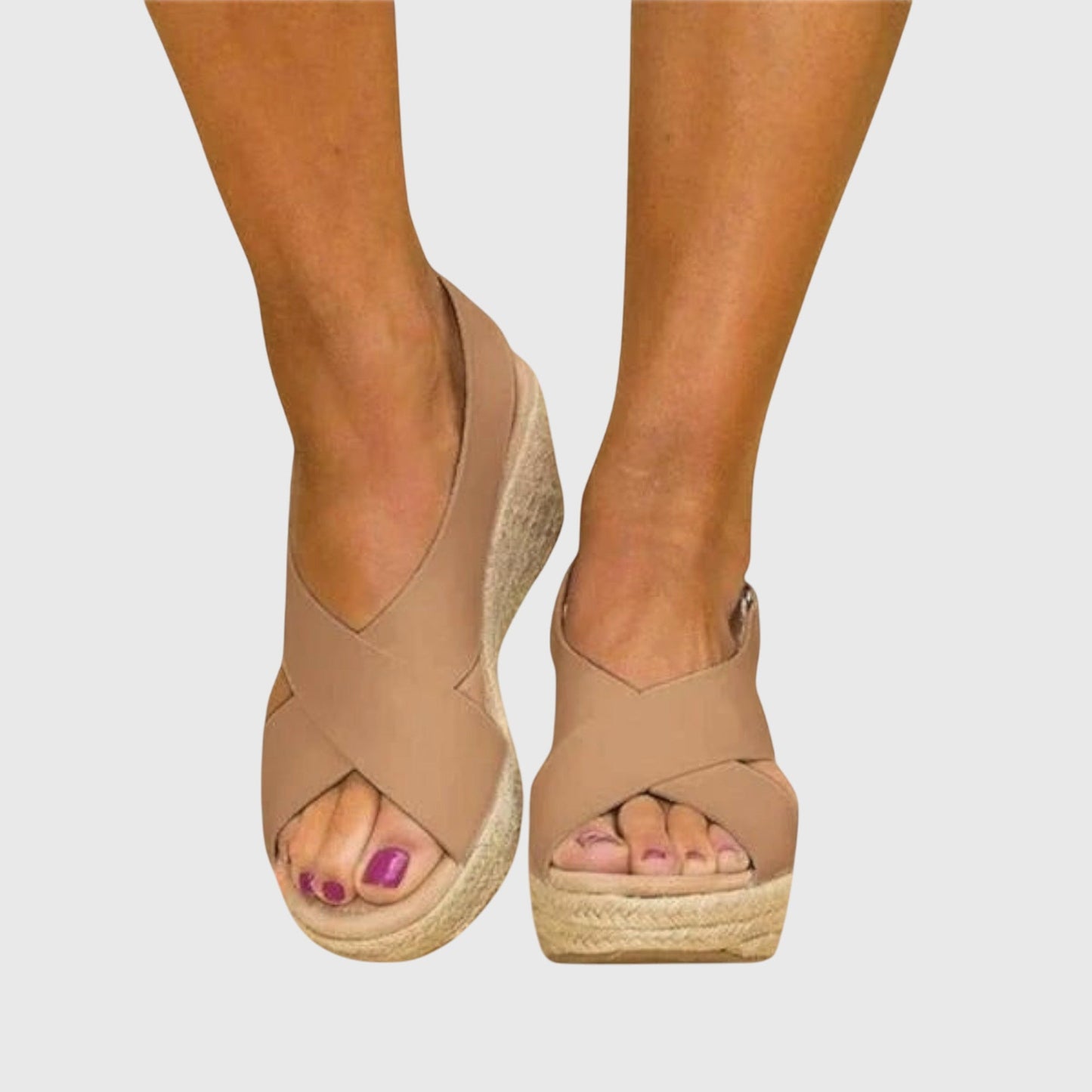 Sandalias elegantes de esparto
