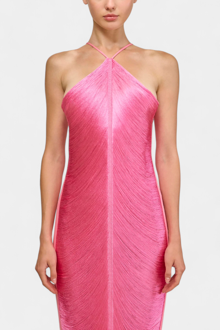 Vestido Giana con lentejuelas metálicas