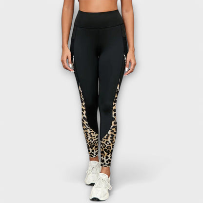 Leggings de entrenamiento con estampado de tigre y cintura alta