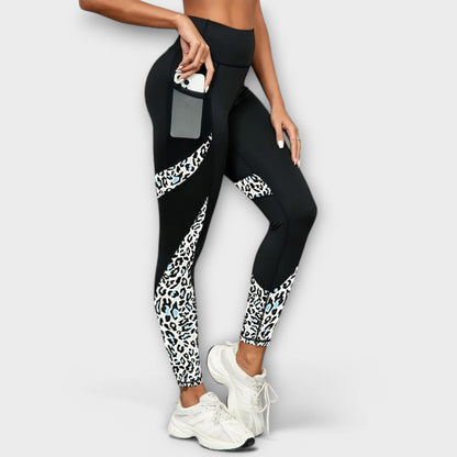 Leggings de entrenamiento con estampado de tigre y cintura alta