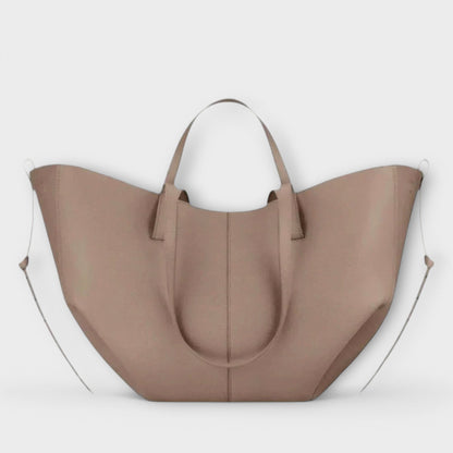 Bolso de mano de cuero italiano elegante Aura