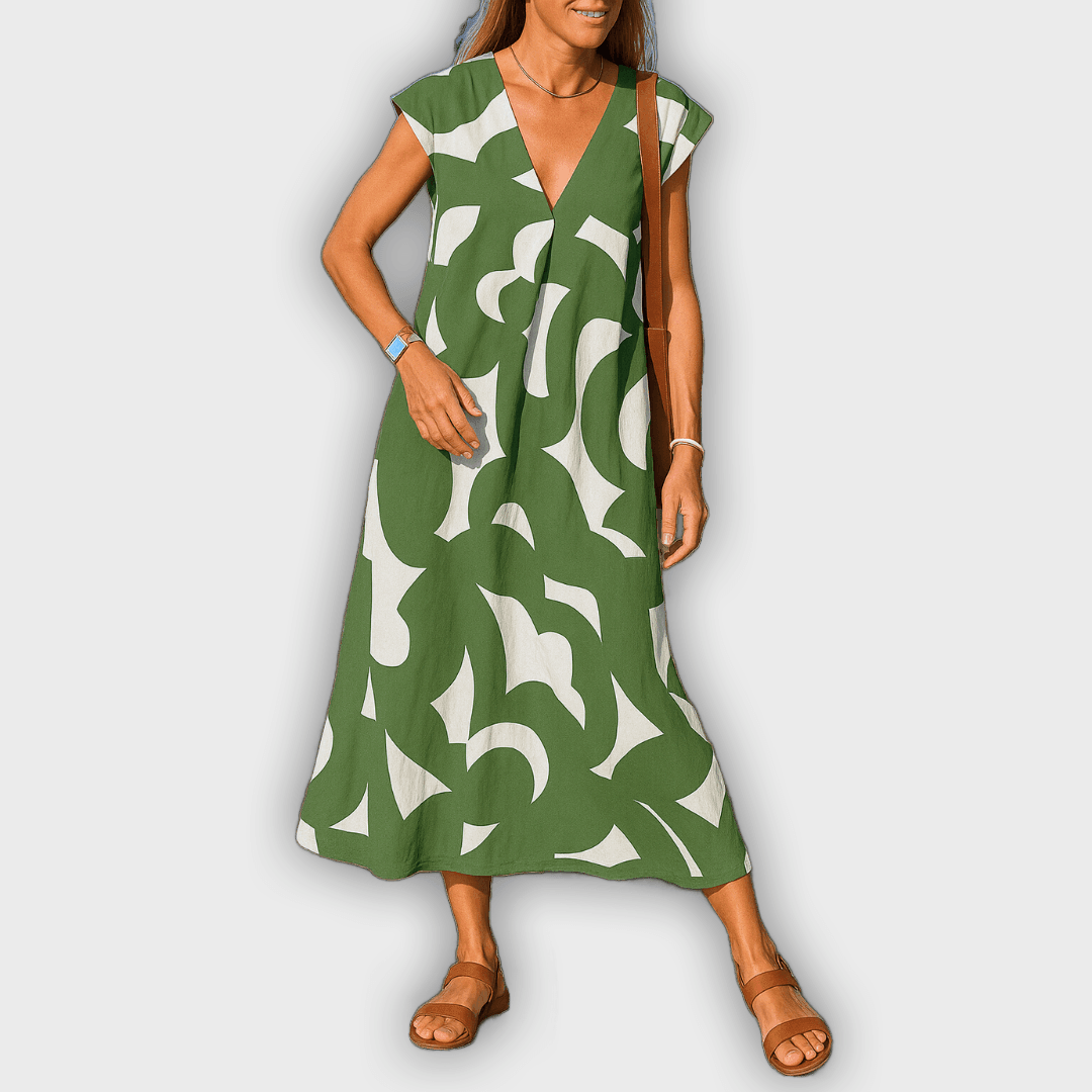 Vestido de escote en V ligero y femenino Cecilia™