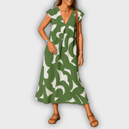 Vestido de escote en V ligero y femenino Cecilia™