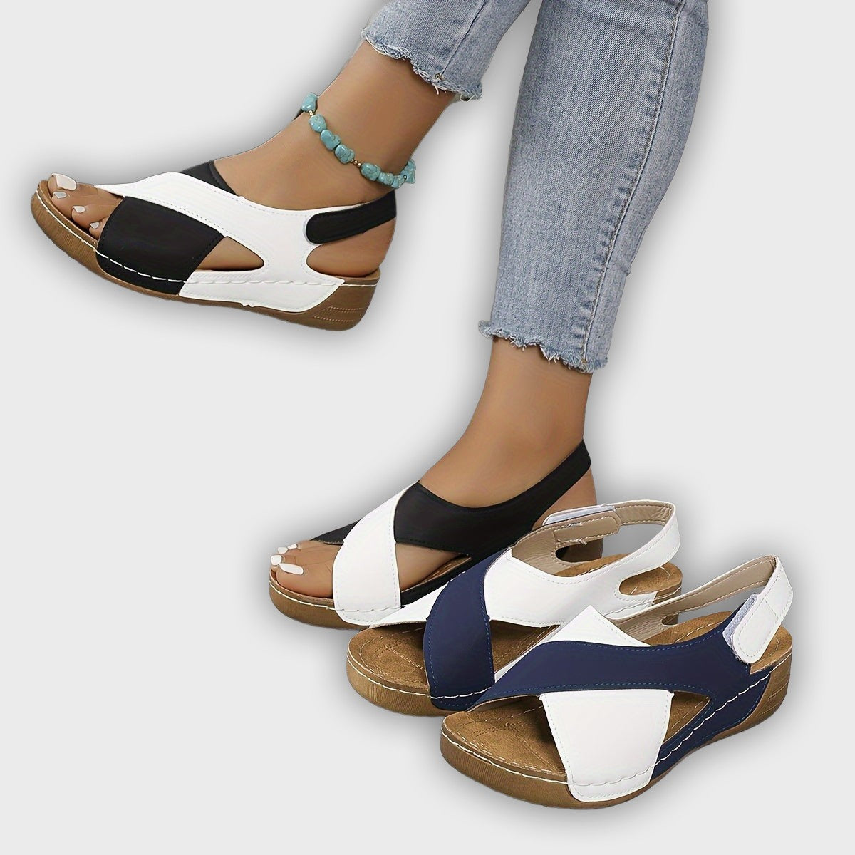 Sandalias ortopédicas ligeras para mujer con ventilación