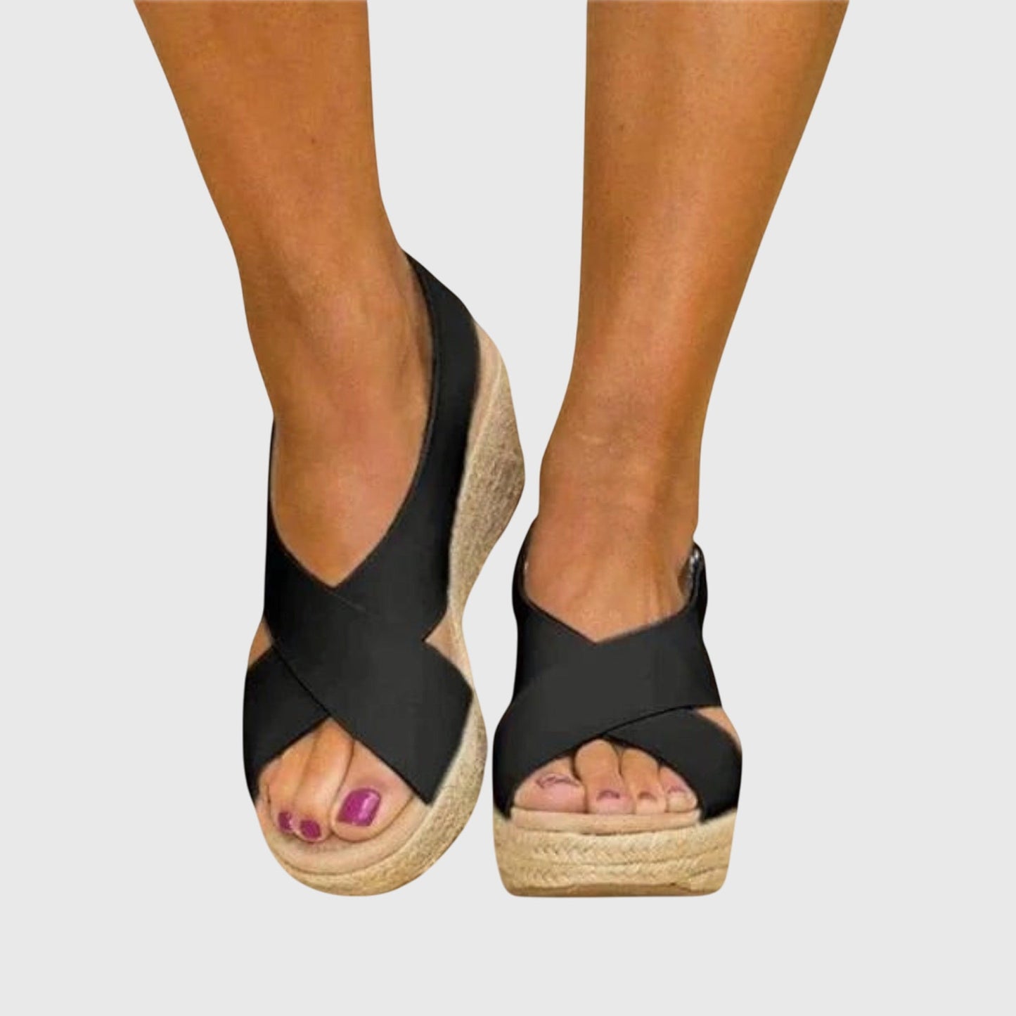 Sandalias elegantes de esparto