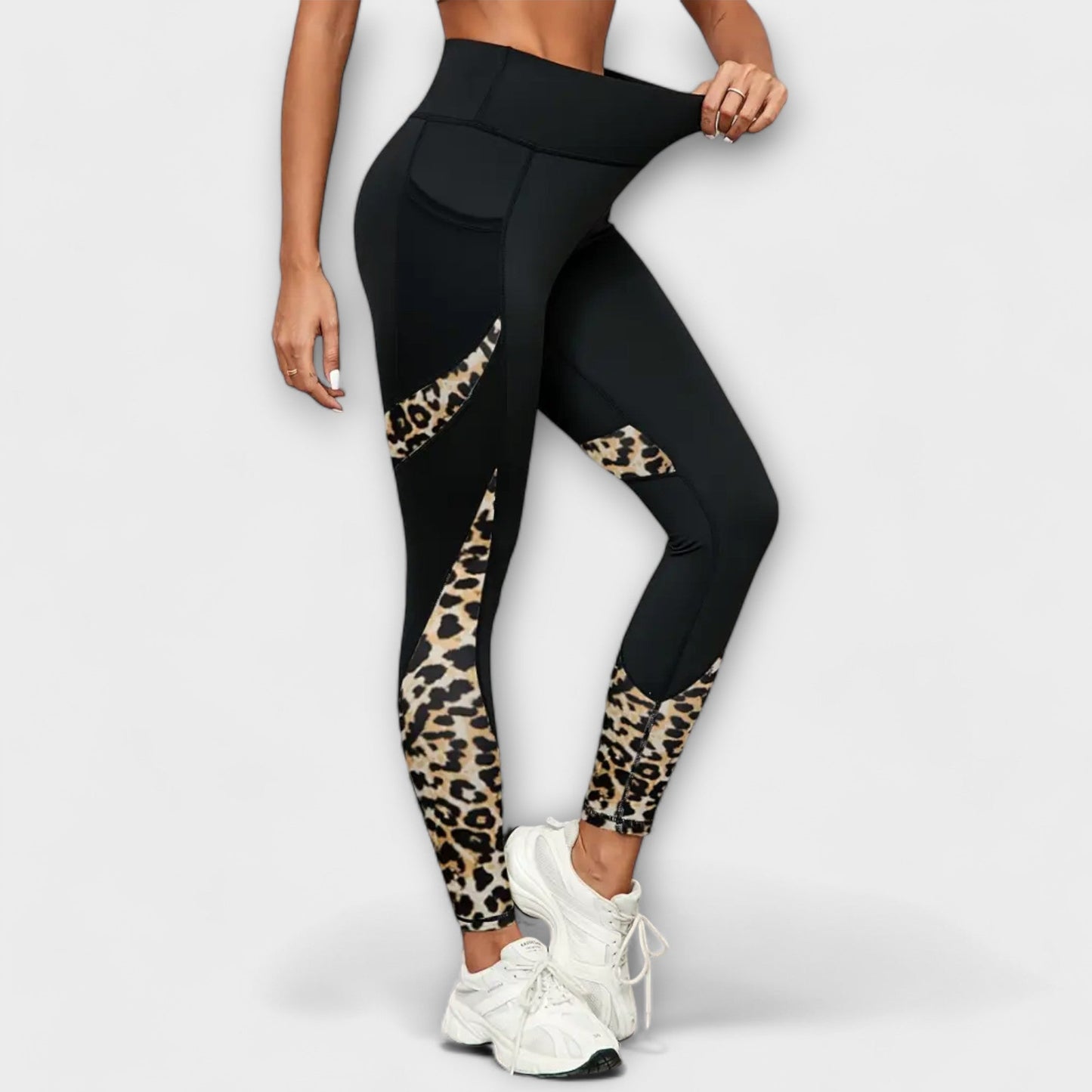 Leggings de entrenamiento con estampado de tigre y cintura alta