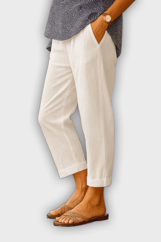 Pantalones de verano BRIGIDA lino y algodón