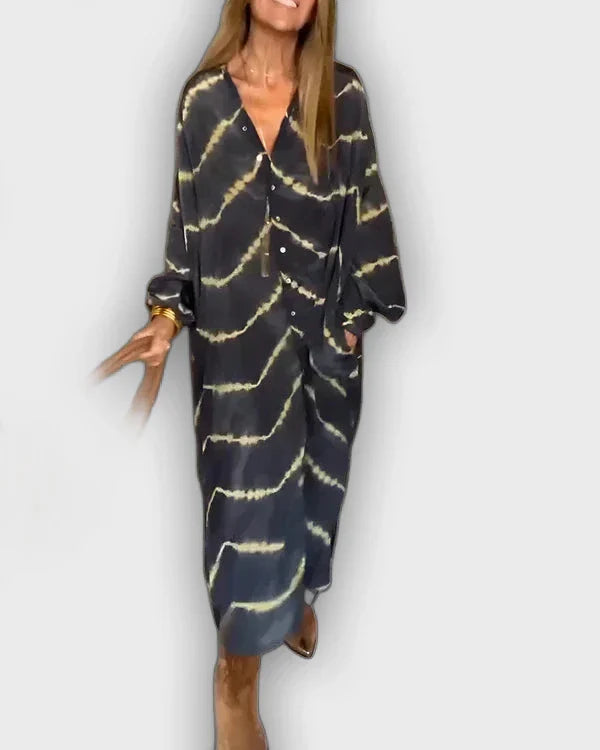 Vestido maxi boho a rayas