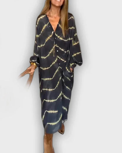 Vestido maxi boho a rayas