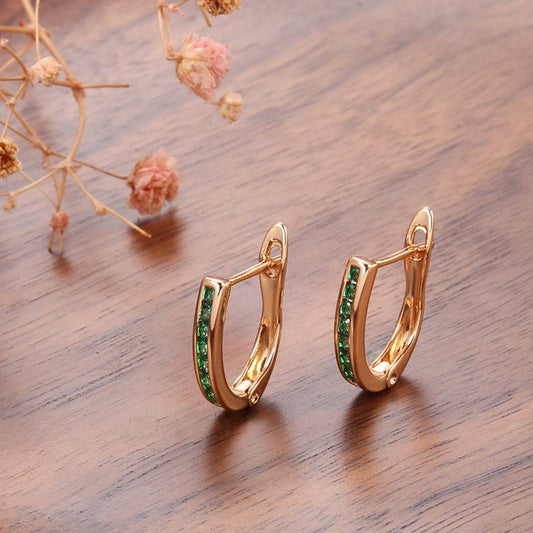 Pendientes verdes elegantes