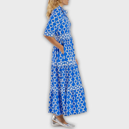 Vestido midi estampado de cadena