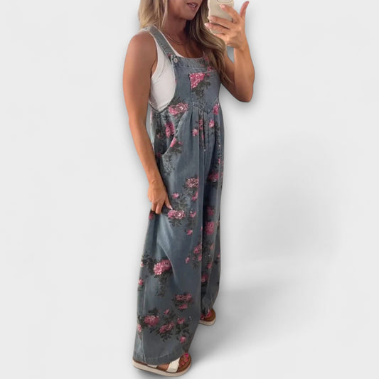 Pantalones cortos de talle alto con estampado floral