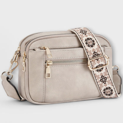 Bolso de mano Laura retro de cuero vegetal para mujer