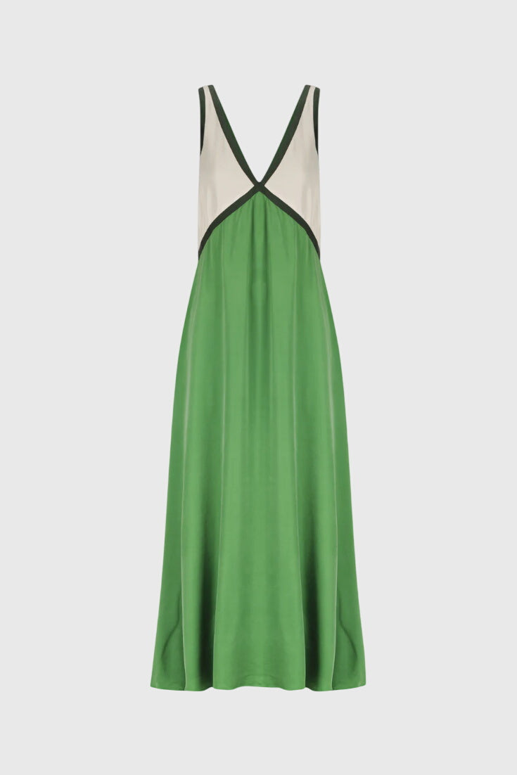 Vestido boho de verano con escote en V