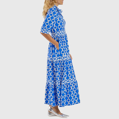 Vestidos midi con estampado de cadena
