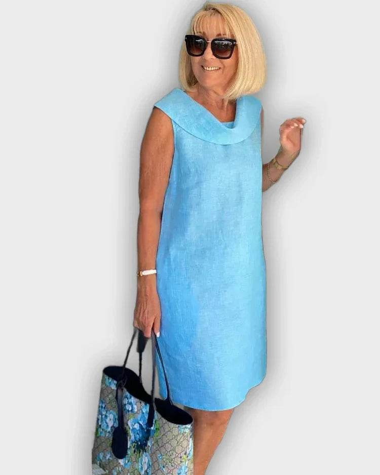 Vestidos sin mangas con cuello redondo de atún