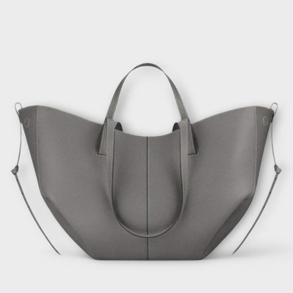 Bolso de mano de cuero italiano elegante Aura