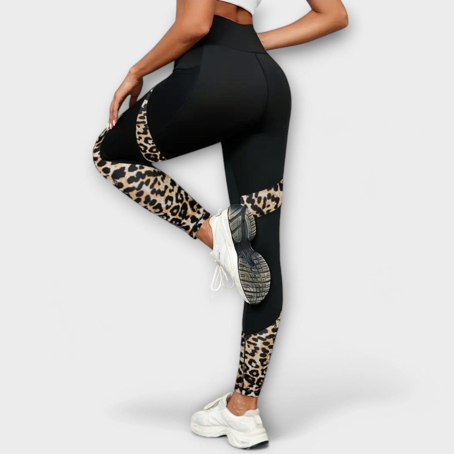 Leggings de entrenamiento con estampado de tigre y cintura alta