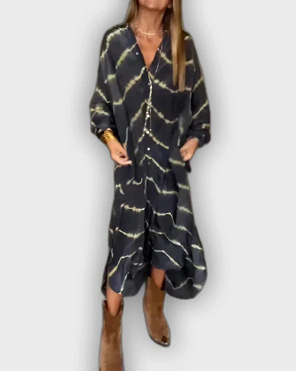 Vestido maxi boho a rayas