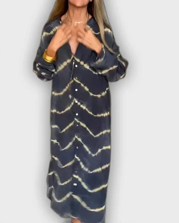 Vestido maxi boho a rayas