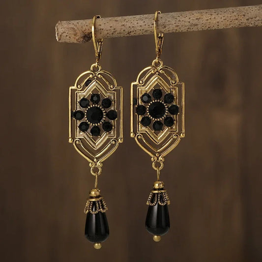 Pendientes retro de pantalones negros
