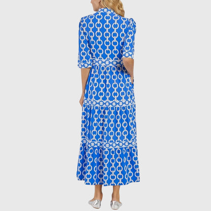 Vestidos midi con estampado de cadena