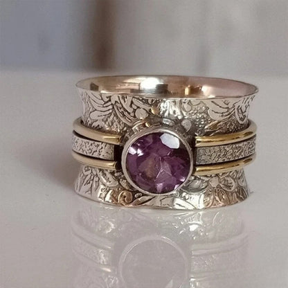 Anillo bohemio de cristal para meditación