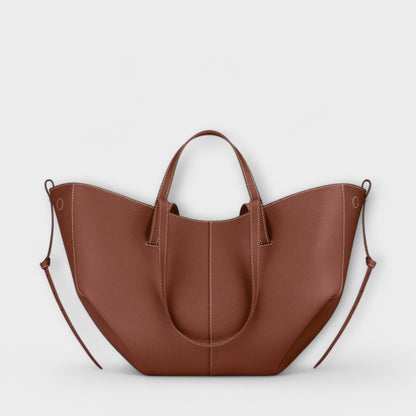 Bolso de mano de cuero italiano elegante Aura