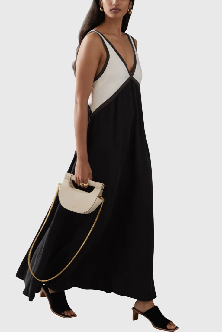 Vestido boho de verano con escote en V