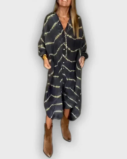 Vestido maxi boho a rayas