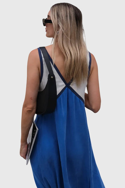 Vestido boho de verano con escote en V