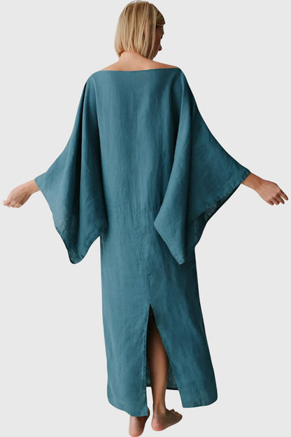 Vestidos kimono en lino y algodón