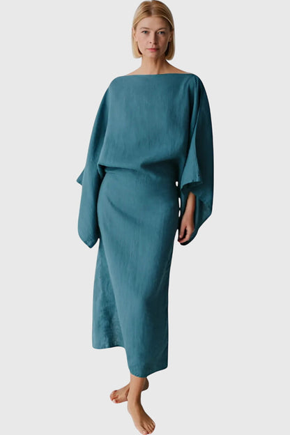 Vestidos kimono en lino y algodón