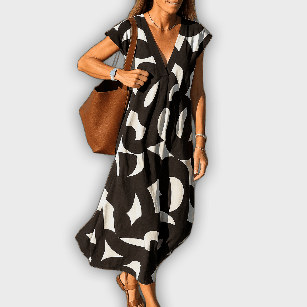 Vestido de escote en V ligero y femenino Cecilia™