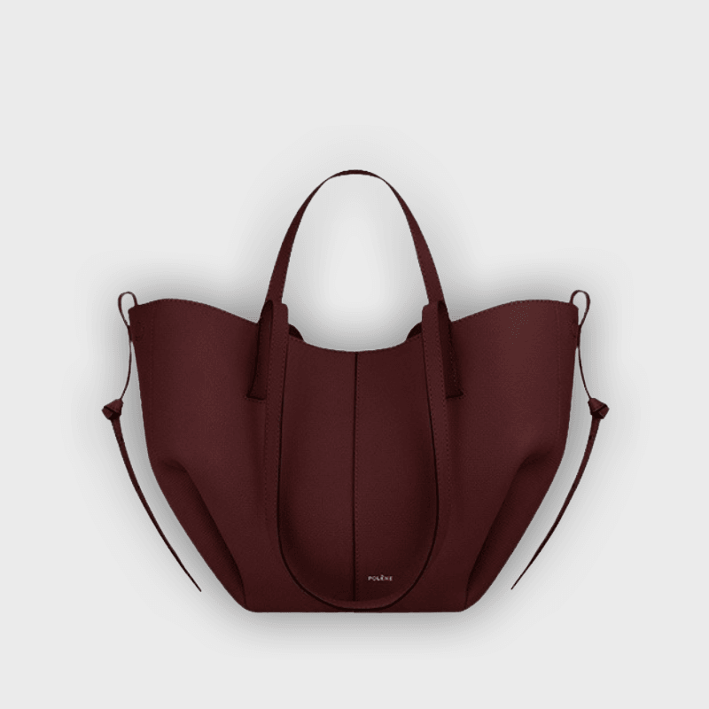 Bolso de mano con pliegues laterales