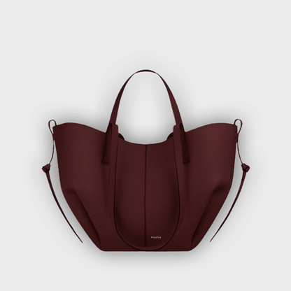 Bolso de mano con pliegues laterales