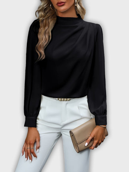 Camisa elegante de cuello alto