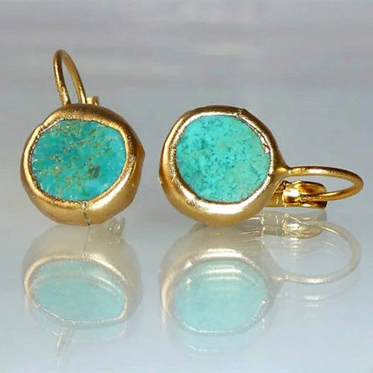 Pendientes de oro vintage con turquesa