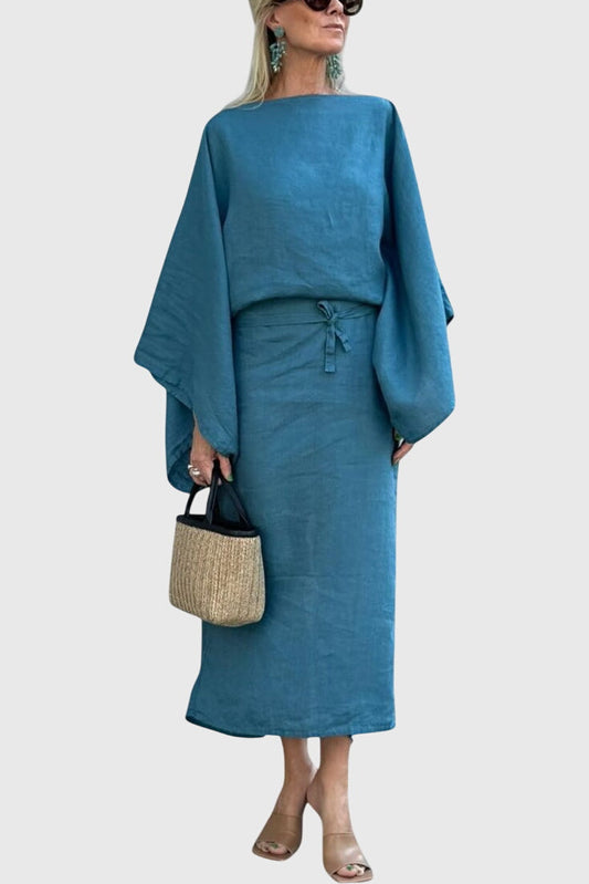 Vestidos kimono en lino y algodón