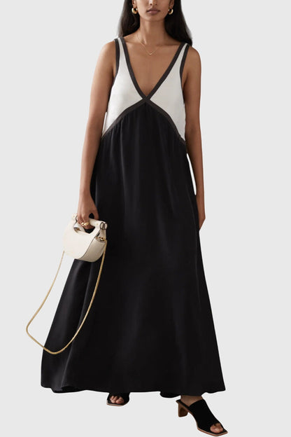 Vestido boho de verano con escote en V