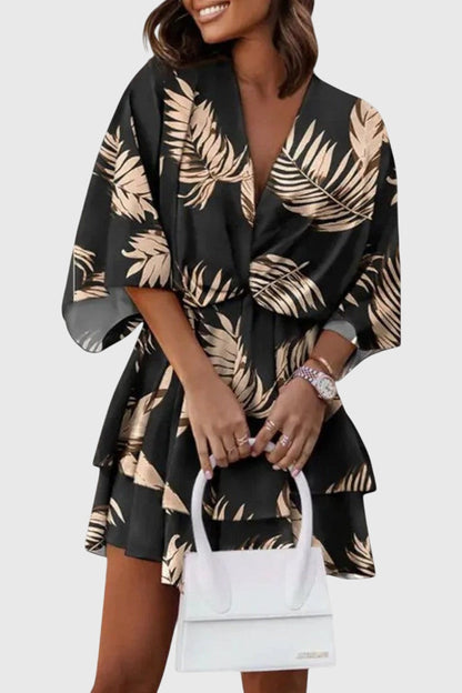 Vestido Eliza mini con nudo frontal y detalles