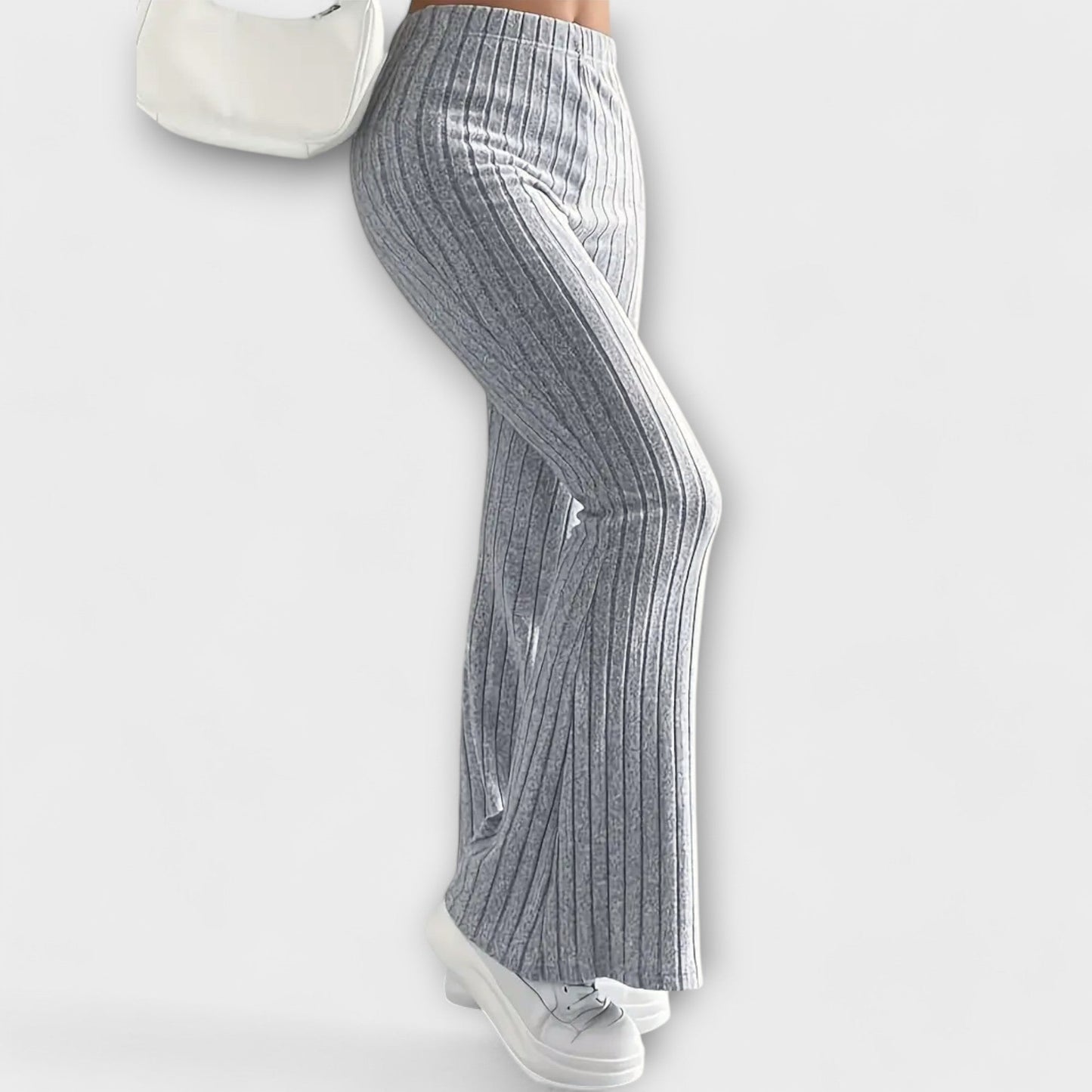 Pantalones elegantes de mujer con corte destacado