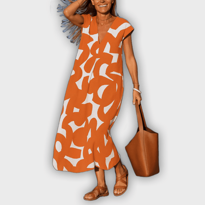 Vestido de escote en V ligero y femenino Cecilia™