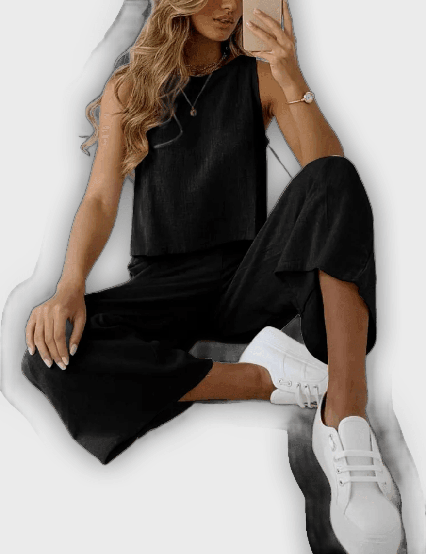 Conjunto de dos piezas para mujer camiseta y pantalones de verano