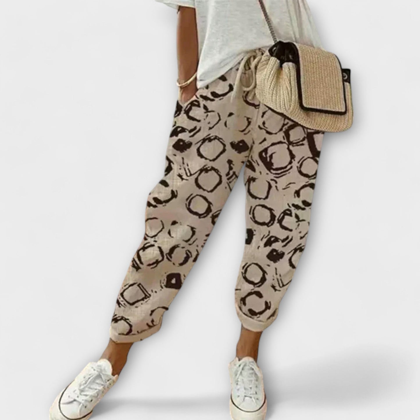 Pantalones cómodos y modernos de algodón y lino