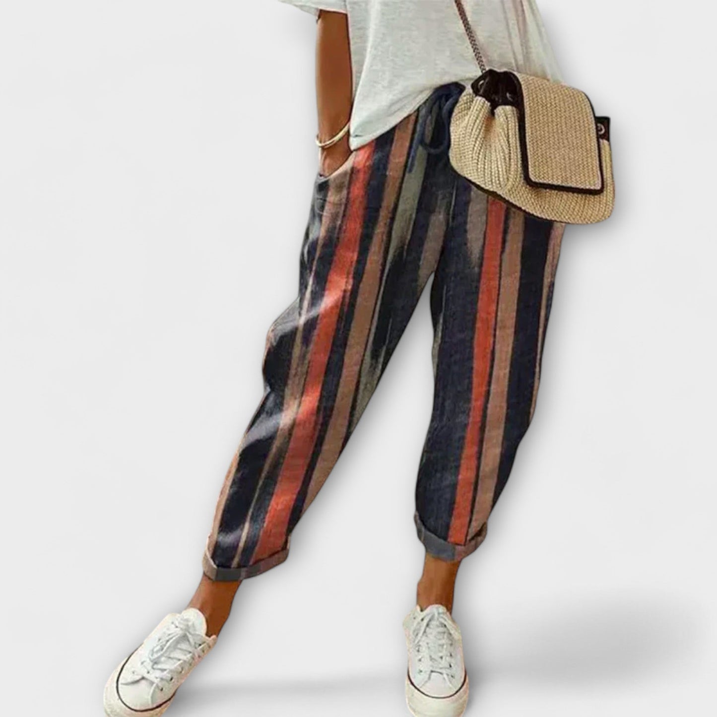 Pantalones cómodos y modernos de algodón y lino