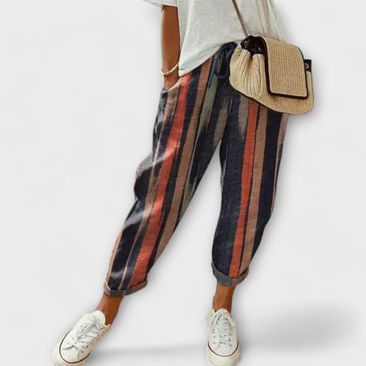 Pantalones cómodos y modernos de algodón y lino